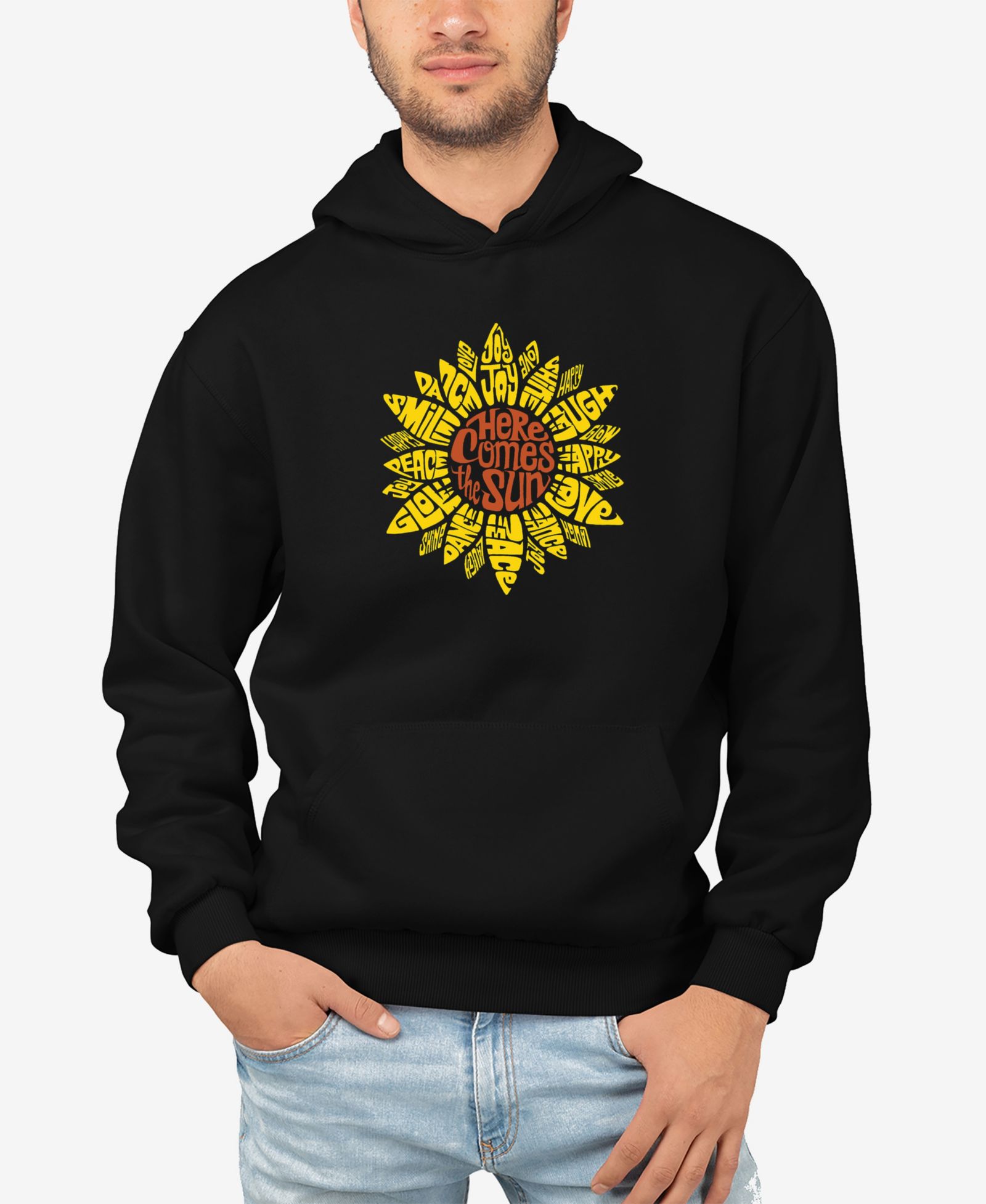 Мужская толстовка LA Pop Art Sunflower Word Art
