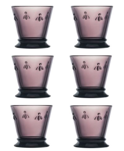 Набор стаканов La Rochère Napoleon Bee Aubergine 6-Piece, 10 oz