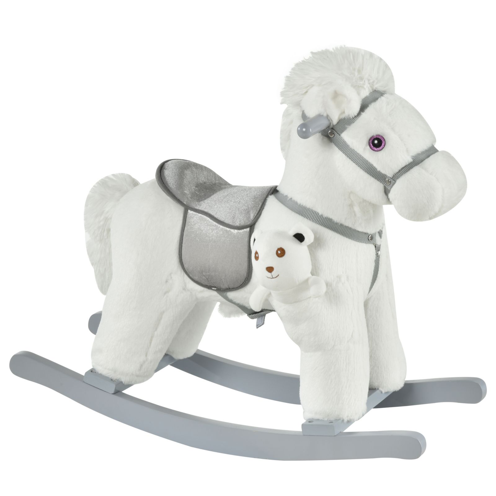Детская игрушка Qaba Plush Ride-On Rocking Horse