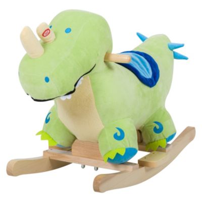 Qaba Rocking Dinosaur with Realistic Sounds Rocker, 66 lb. Capacity, Ages 18 Months+