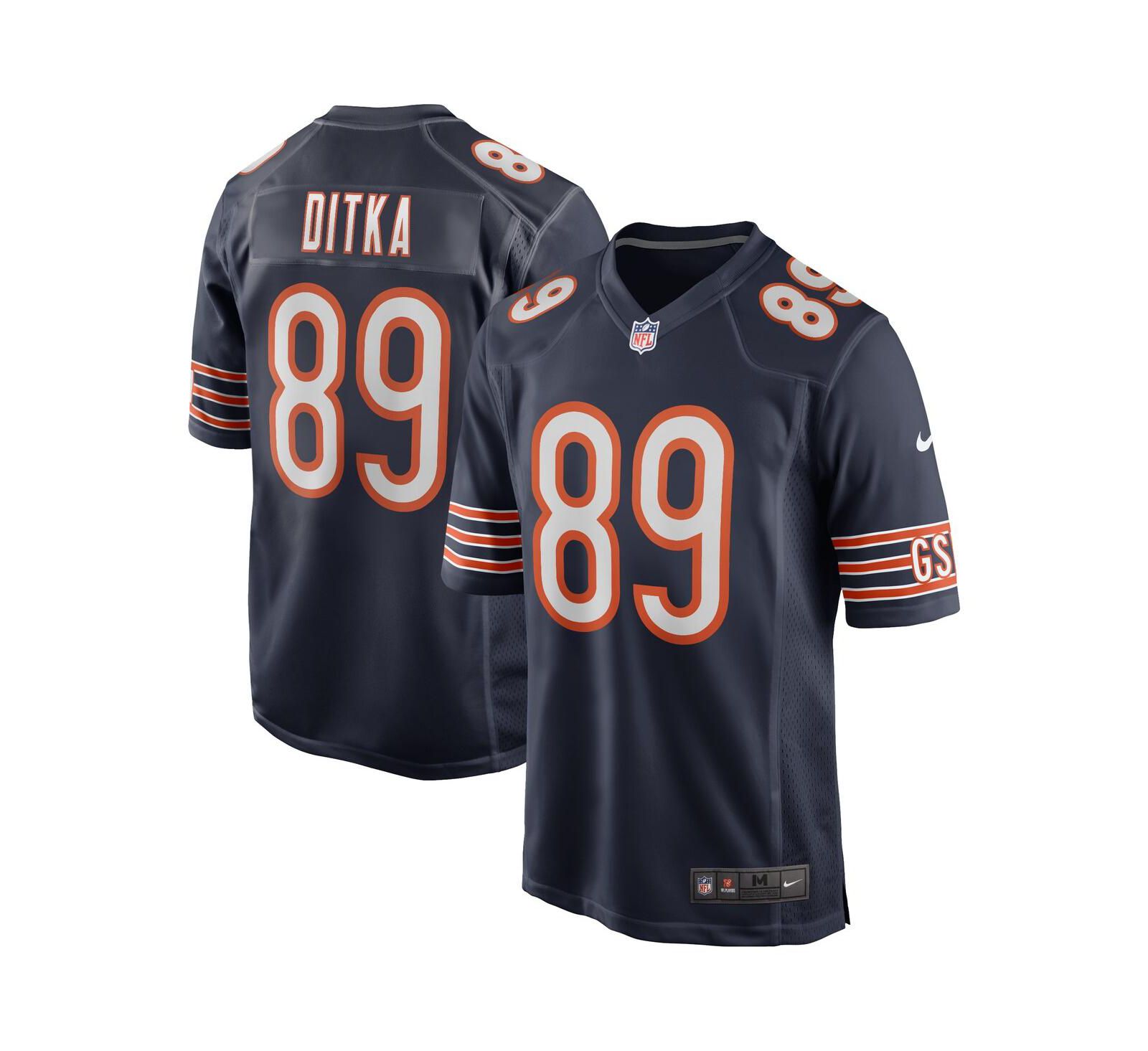 Мужская джерси Nike Mike Ditka Chicago Bears Game Retired Player