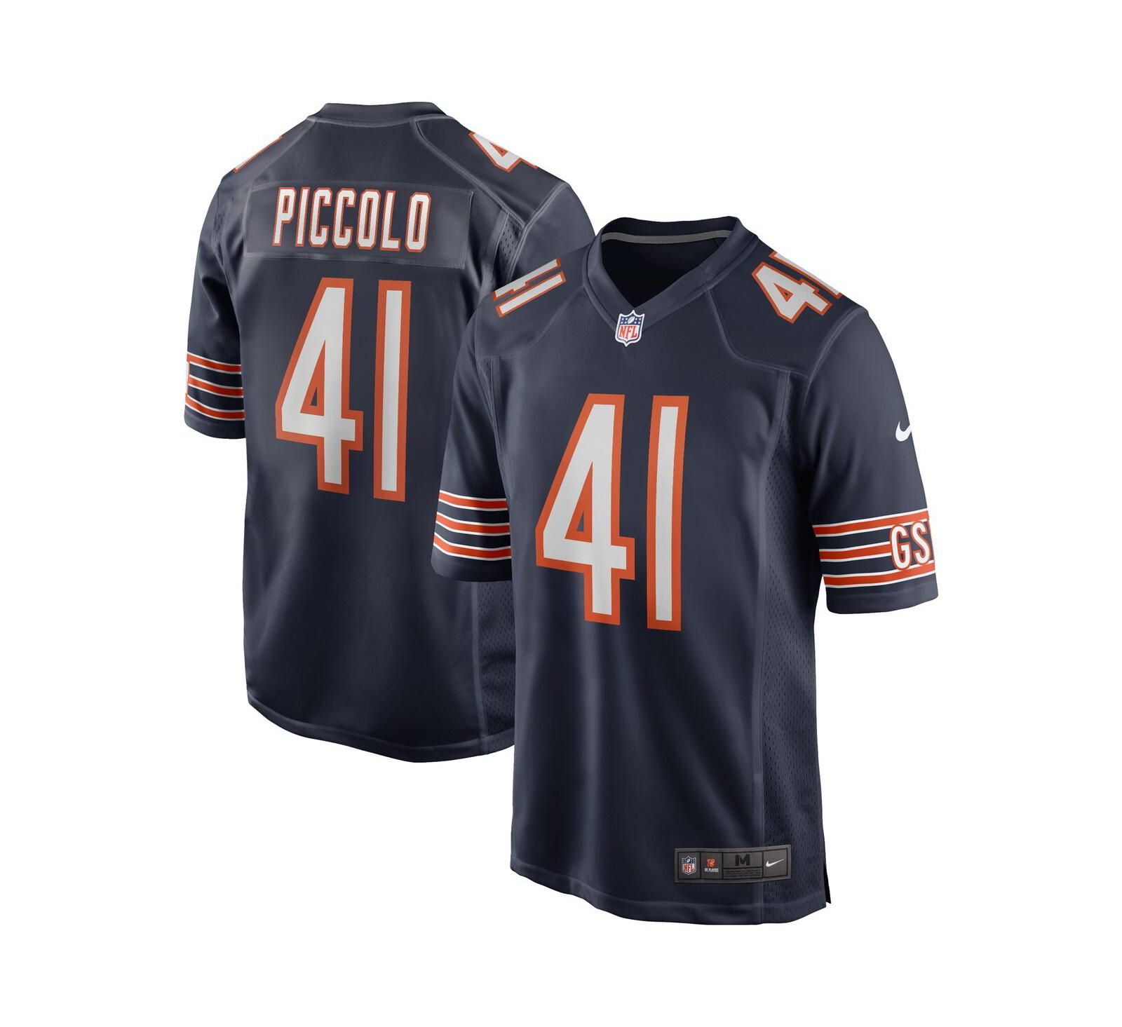 Мужская джерси Nike Brian Piccolo Navy Chicago Bears Game Retired Player
