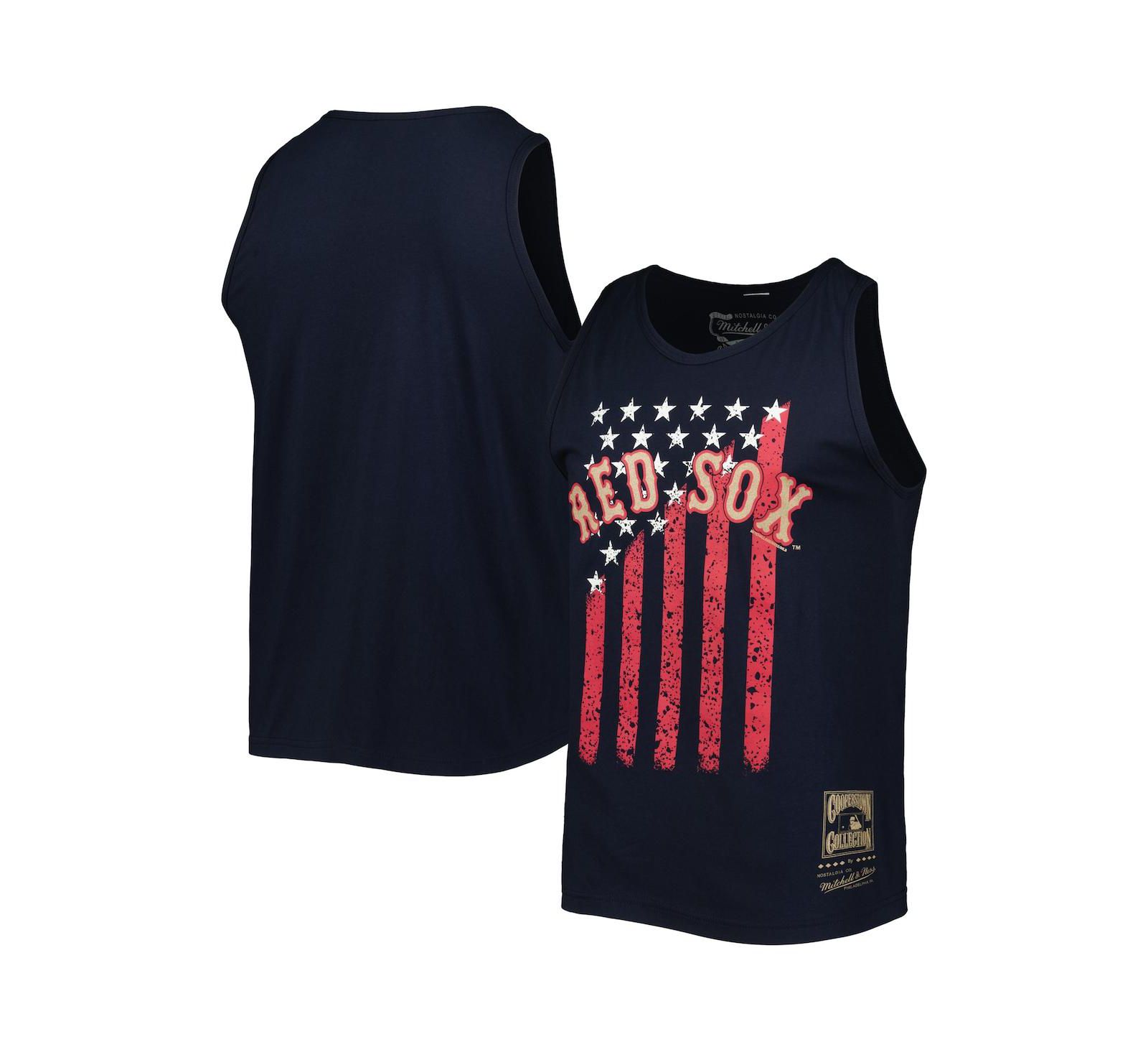Mitchell & Ness Мужской майка-алкоголичка Boston Red Sox Cooperstown Collection Stars and Stripes, navy