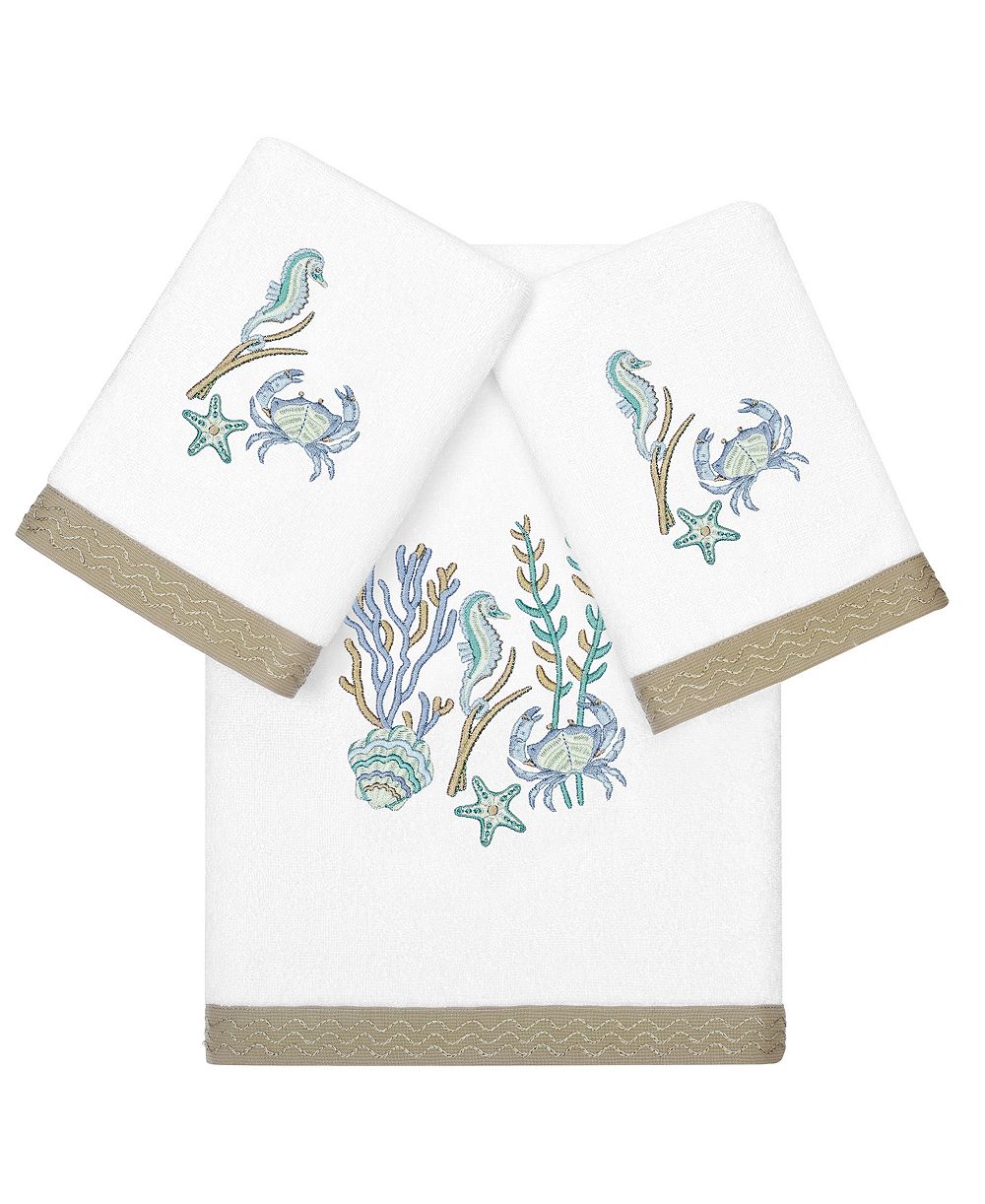 Набор банных полотенец Linum Home Turkish Cotton Aaron Embellished 3-Pc. Set