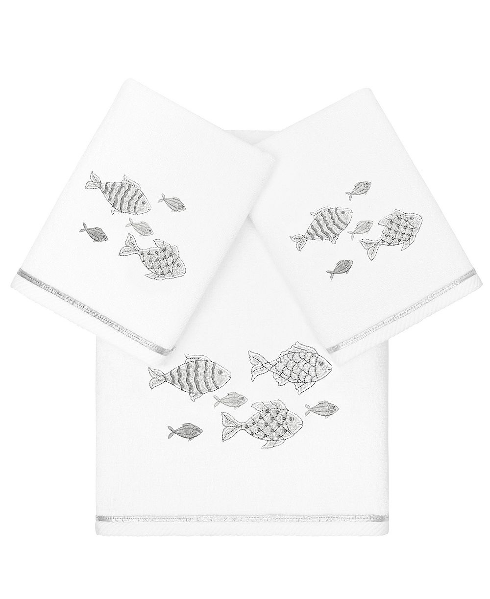 Linum Home Набор из 3 полотенец для ванной из турецкого хлопка Figi