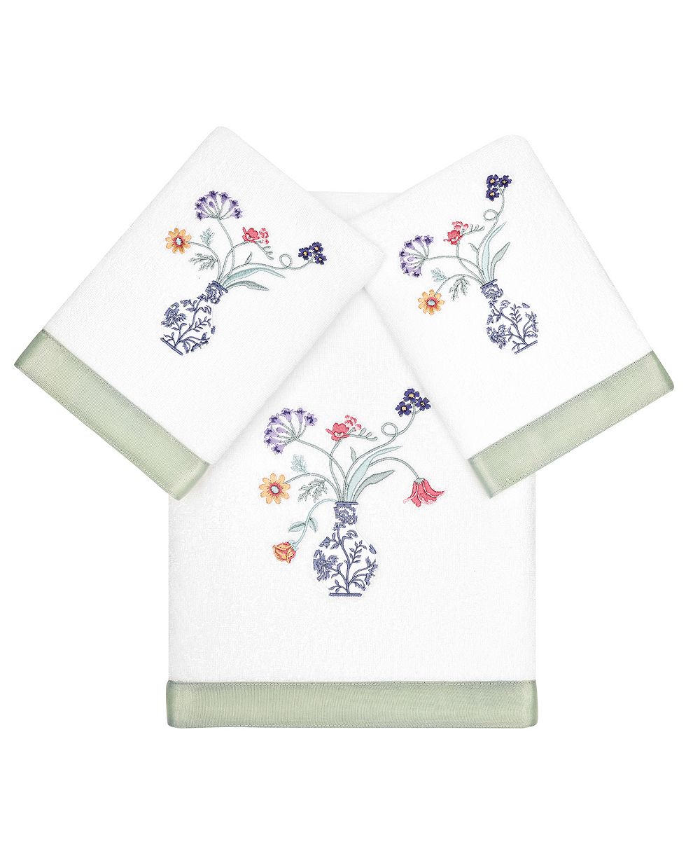 Linum Home Turkish Cotton Stella Embellished 3-Pc. Bath Towel Set