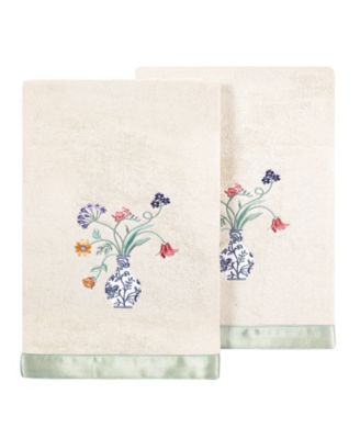 Linum Home Turkish Cotton Stella Embellished 2-Pc. Bath Towel Set