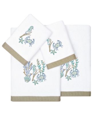Linum Home Turkish Cotton Aaron Embellished 4-Pc. Bath Towel Set