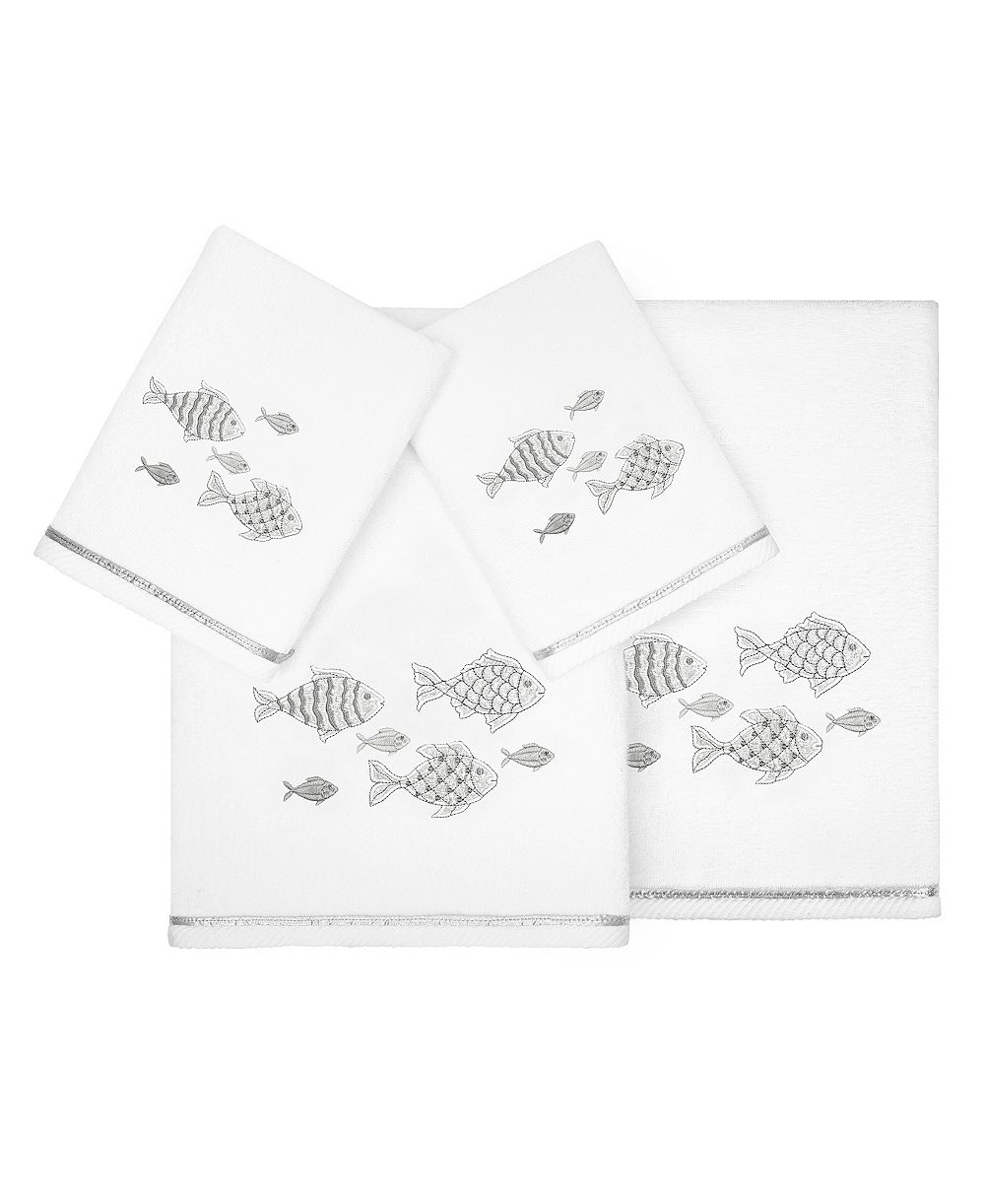 Linum Home Turkish Cotton Figi Embellished 4-Pc. Bath Towel Set