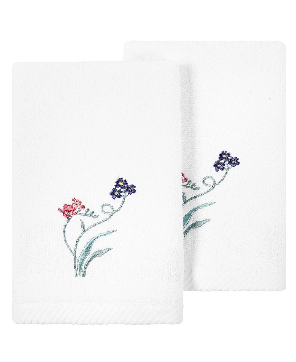 Набор из 2 полотенец для рук Linum Home Turkish Cotton Stella с отделкой