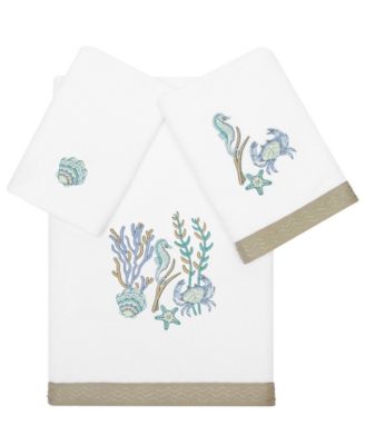 Linum Home Turkish Cotton Aaron Embellished 3-Pc. Bath Towel Set