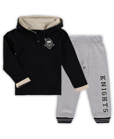Детский комплект Colosseum Black and Heathered Gray UCF Knights Poppies Pullover Hoodie и sweatpants