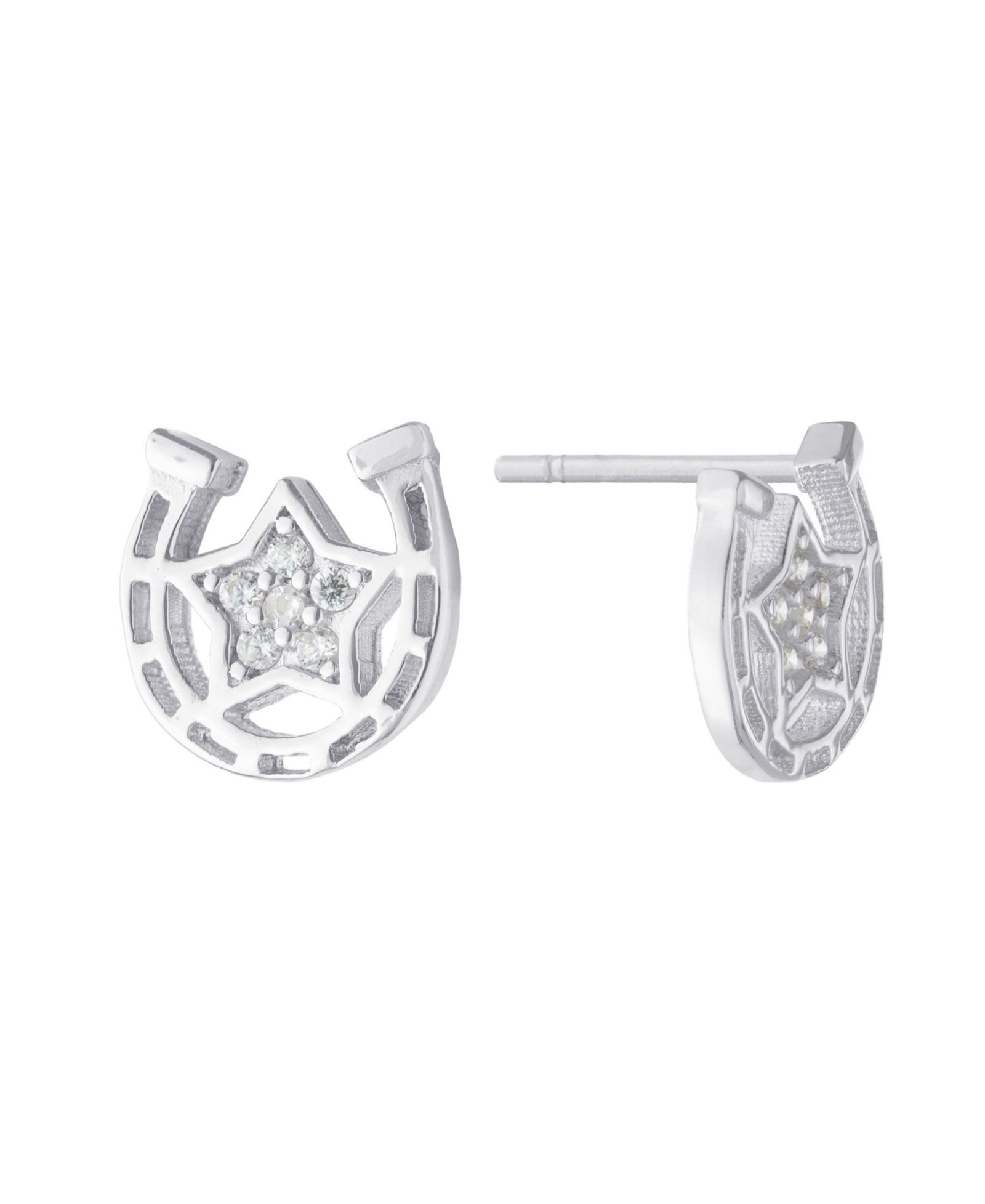 Giani Bernini серьги-гвоздики с кубическим цирконием (0.02 ct.t.w) из стерлингового серебра