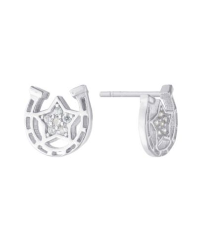 Giani Bernini серьги-гвоздики с кубическим цирконием (0.02 ct.t.w) из стерлингового серебра