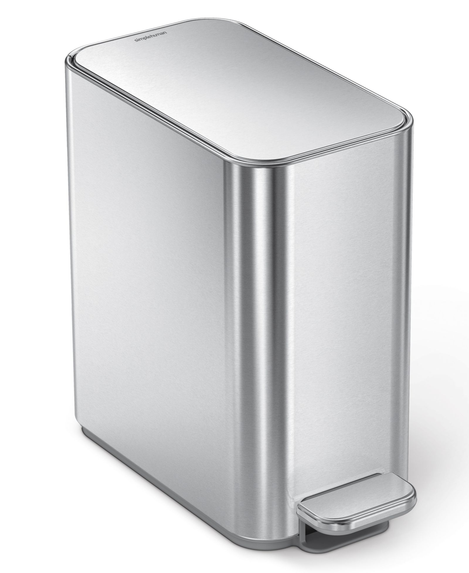Simplehuman 5 Liter Slim Bathroom Trash Can with Liner Pocket