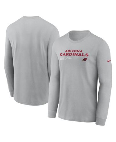 Nike Мужская серая футболка с длинным рукавом Arizona Cardinals