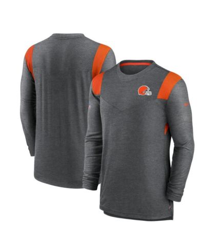 Мужская футболка Nike Charcoal Cleveland Browns с логотипом, длинный рукав