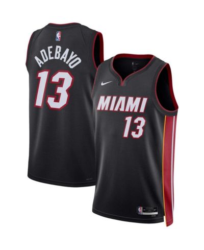 Мужская и женская джерси Nike Bam Adebayo Black Miami Heat Swingman Jersey - Icon Edition