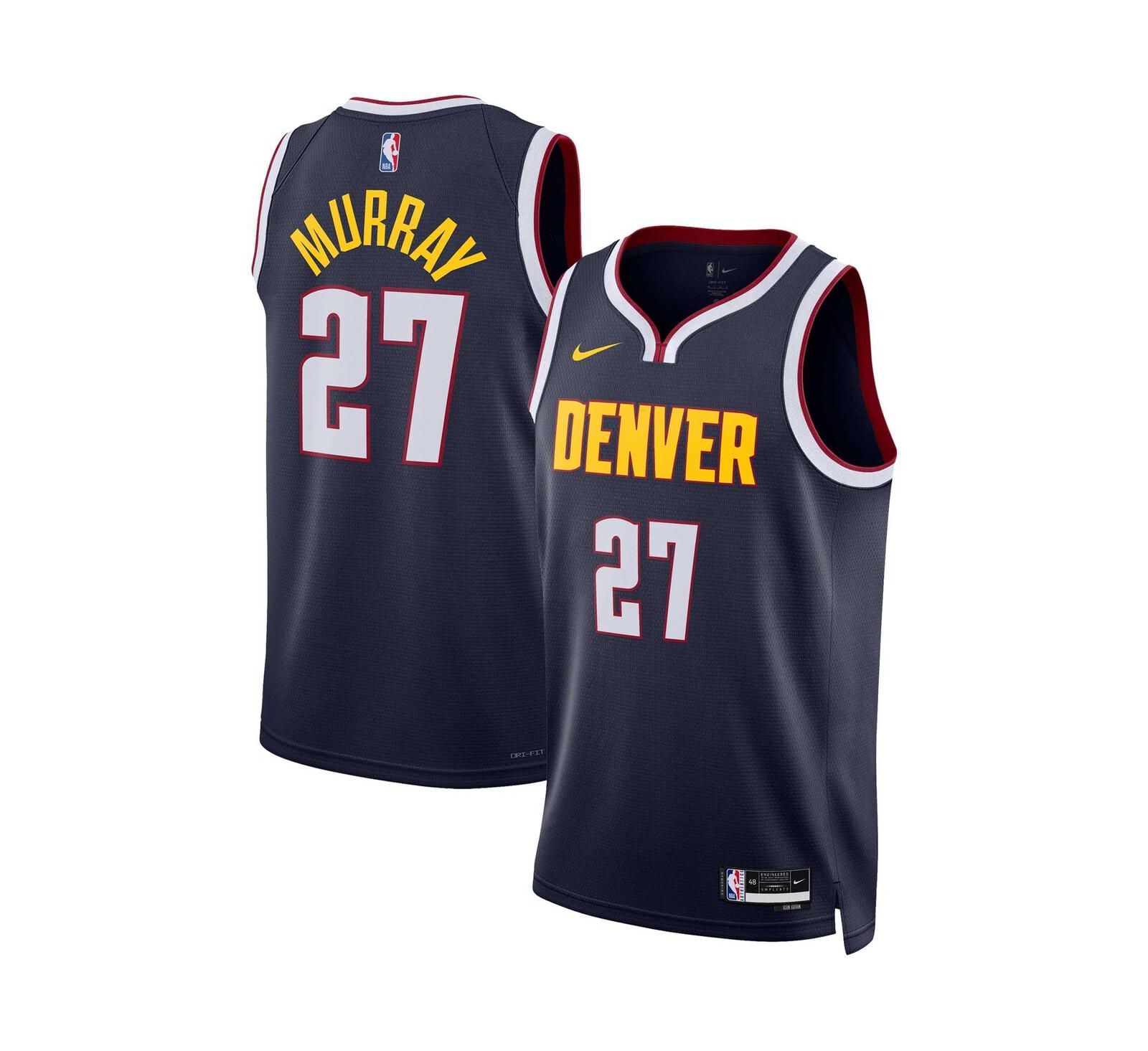 Мужская и женская джерси Nike Jamal Murray Denver Nuggets