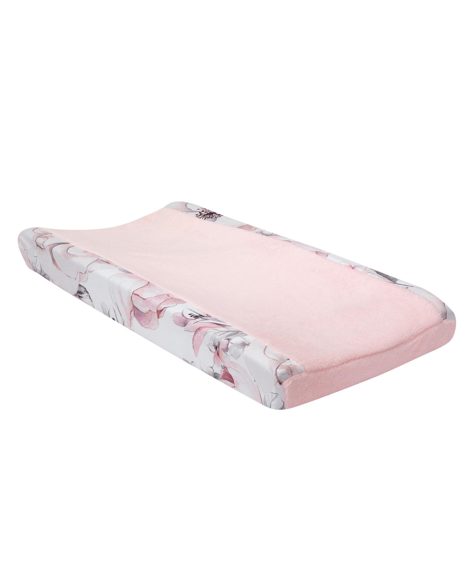 Lambs & Ivy чехол на пеленальный коврик Signature Botanical Pink/Gray Floral Minky