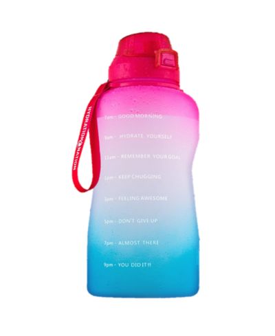 Мотивационная бутылка для воды 1 Gallon с соломинкой и маркером времени