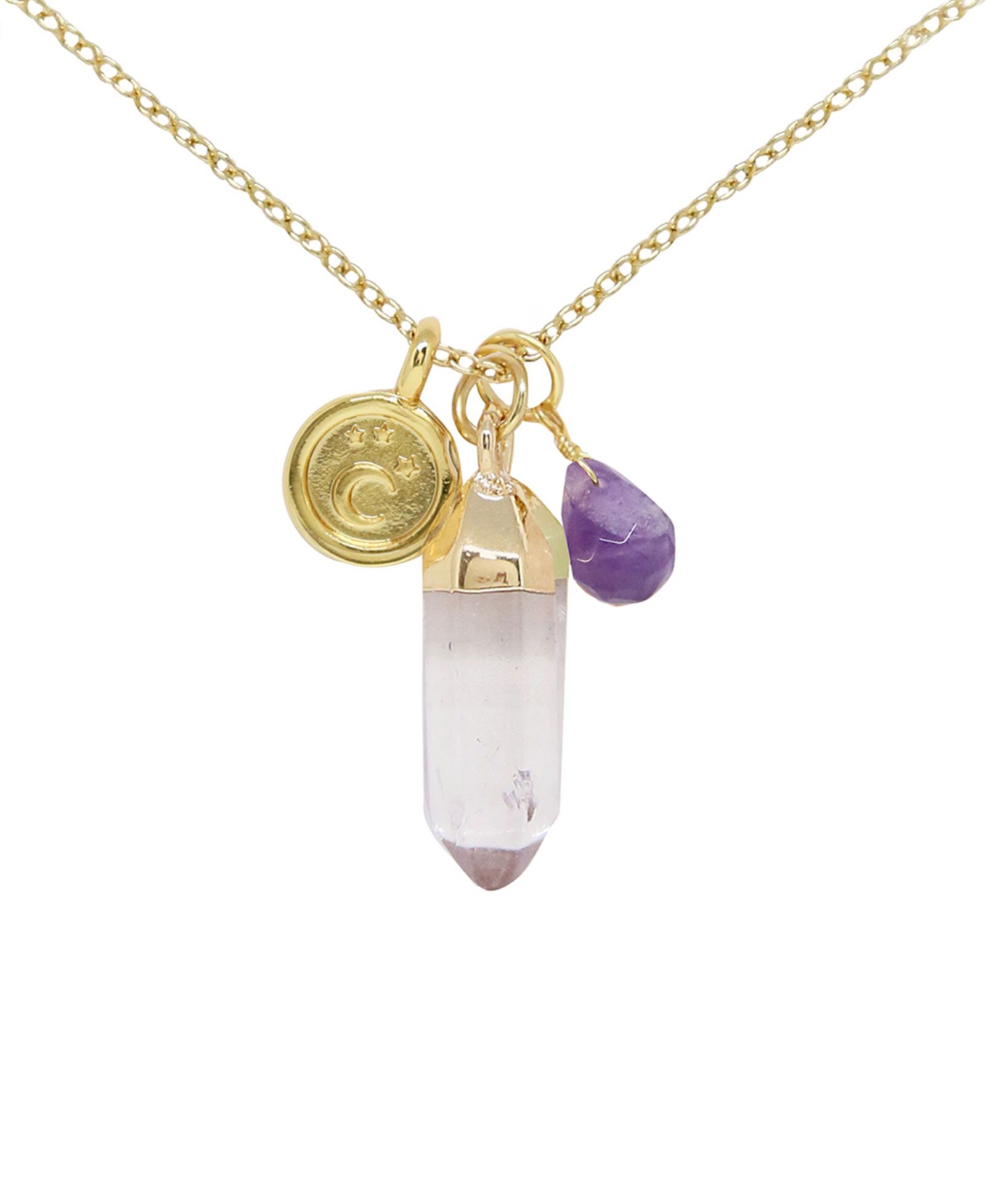 CHARGED Crystal Gemstone Charm ожерелье