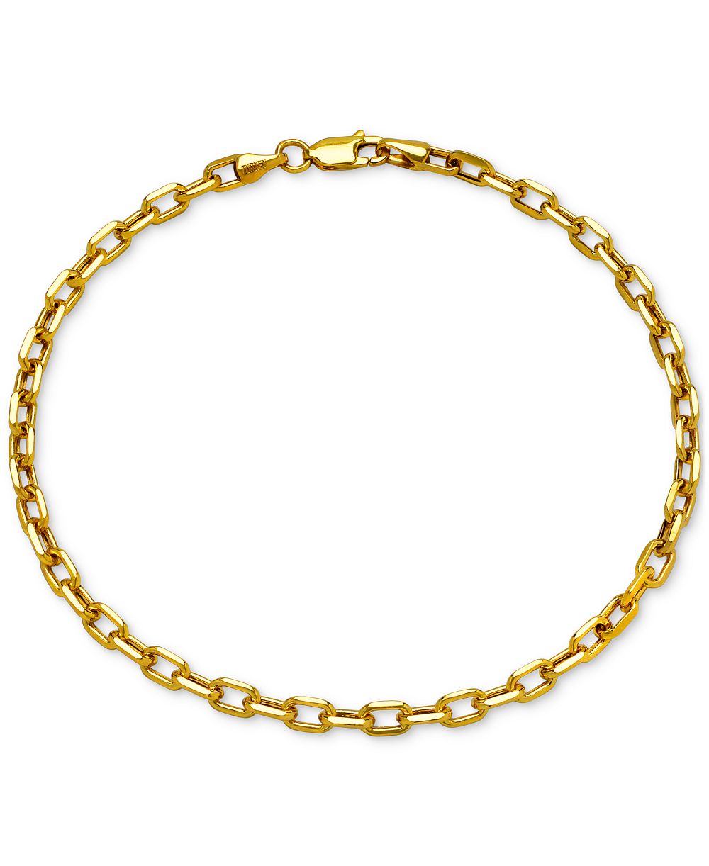 Браслет с цепочкой Paperclip Link из золота 14k, 9"