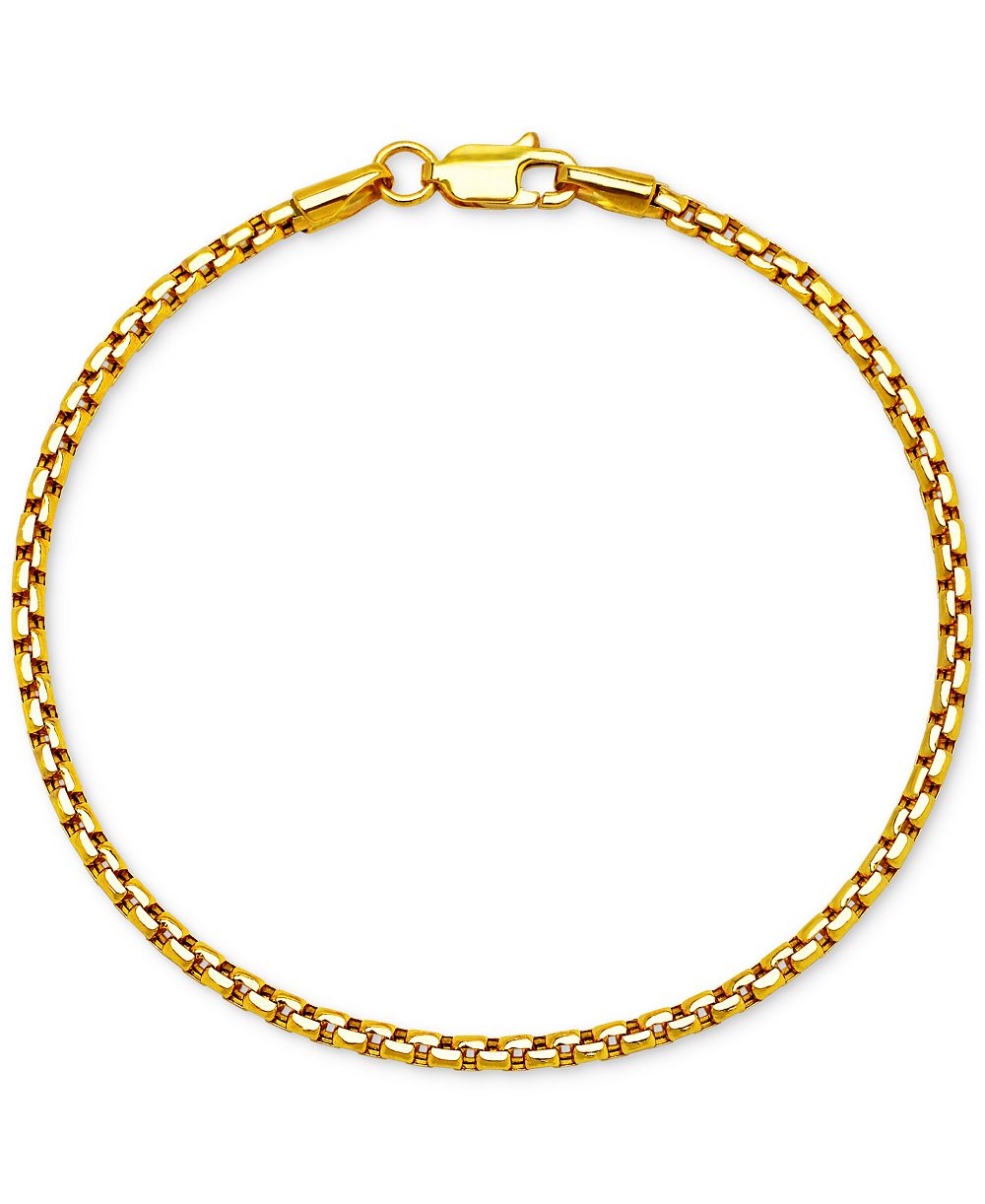 Браслет с круглыми звеньями, 8", 14k Gold
