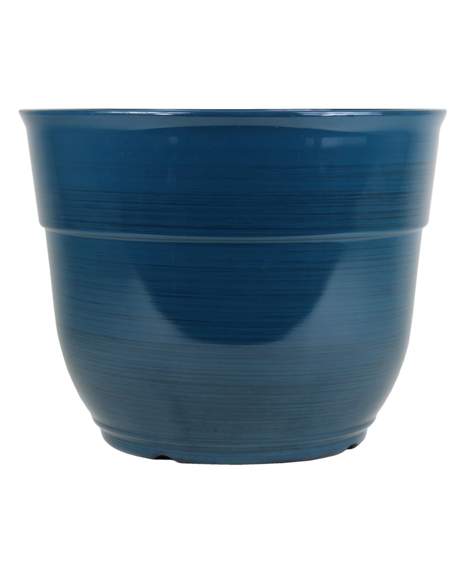 Пластиковый горшок Garden Elements Glazed Brushed Happy, темно-бирюзовый, 15 Inch