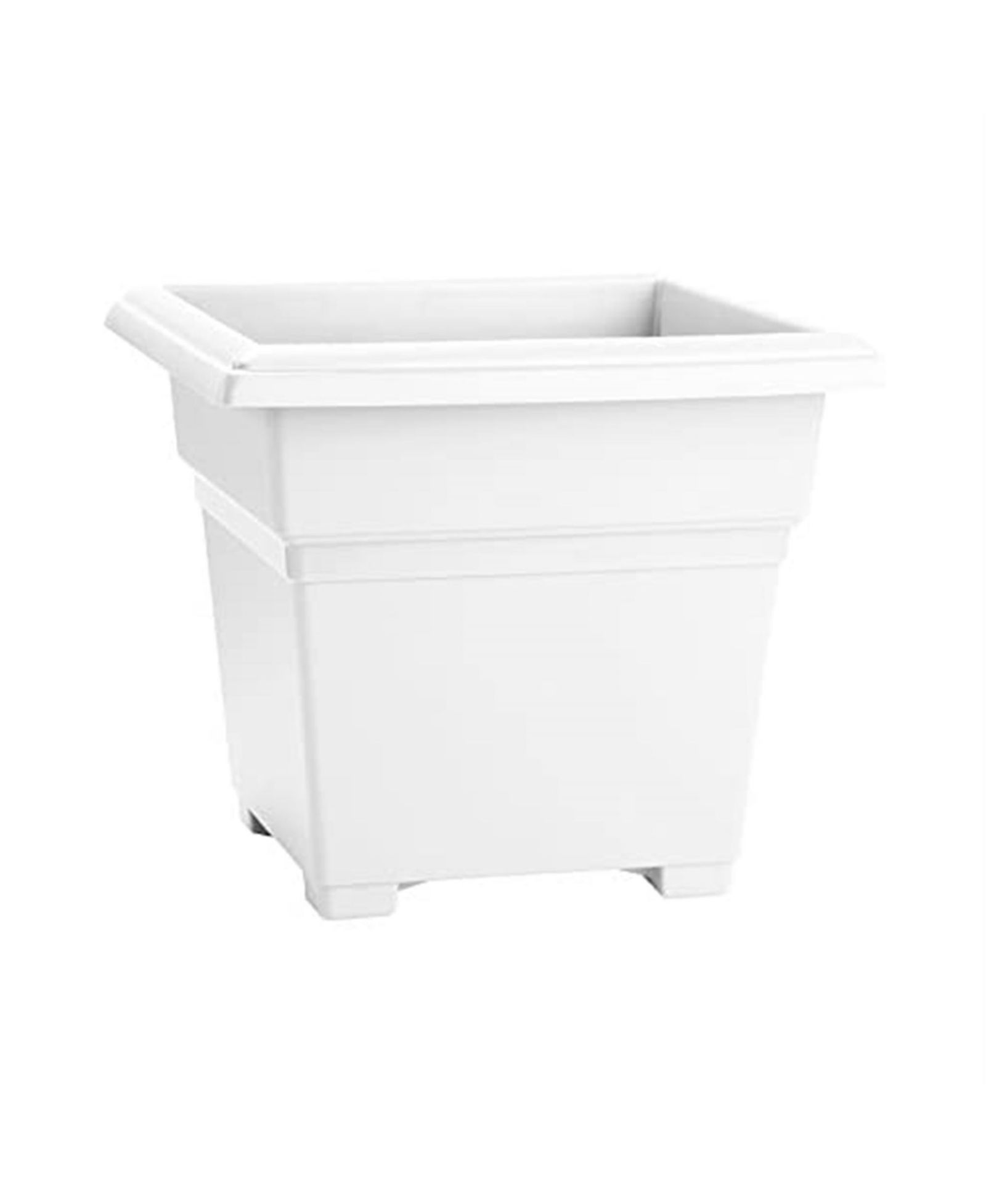 Белый квадратный напольный вазон Novelty 26182 Countryside Square, 18 Inch