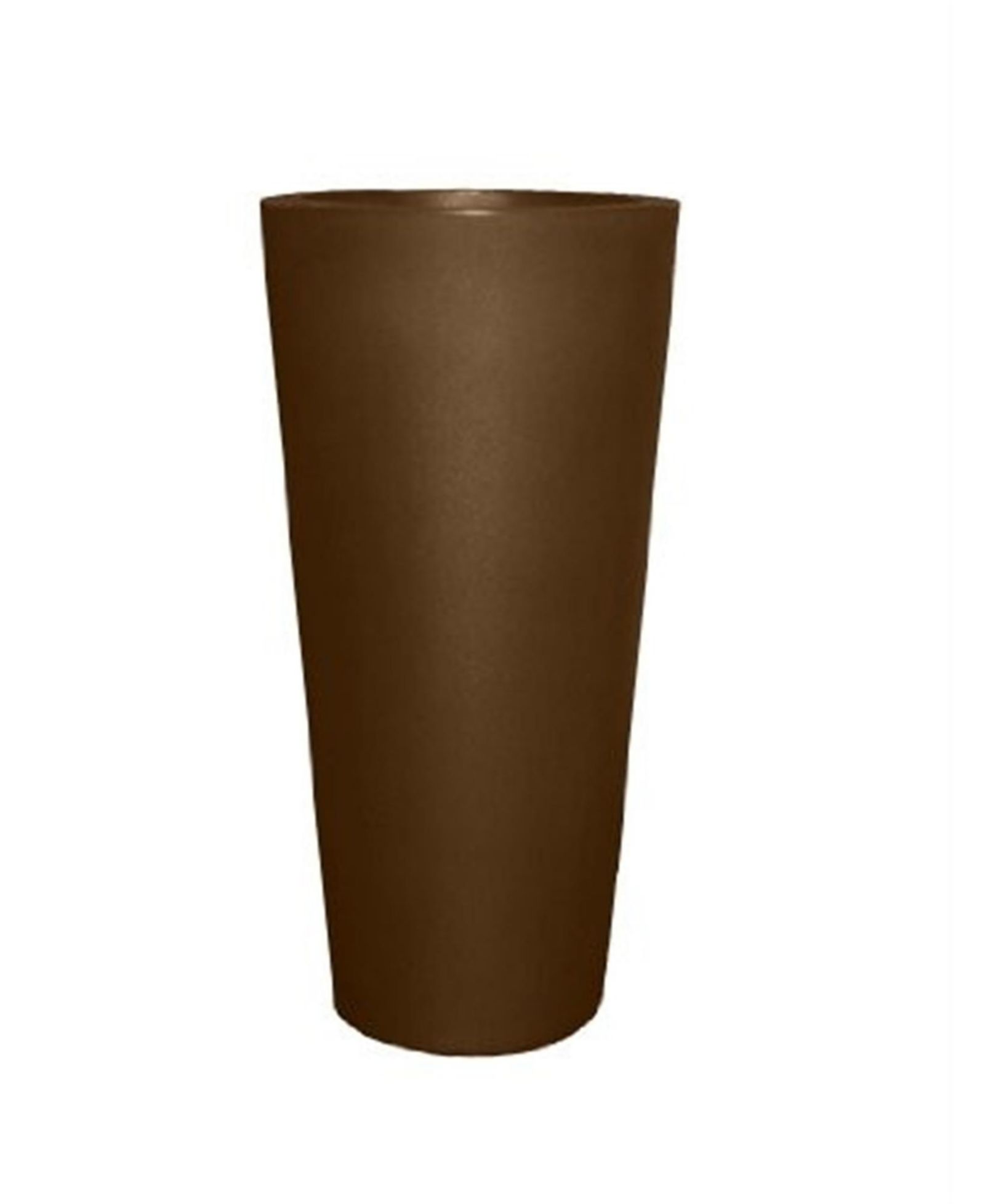 Tusco Products Cosmopolitan Round Plastic Garden Planter Espresso 32in