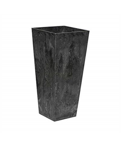 Novelty Artstone Ella Tall Square Planter Black 27.5 inch
