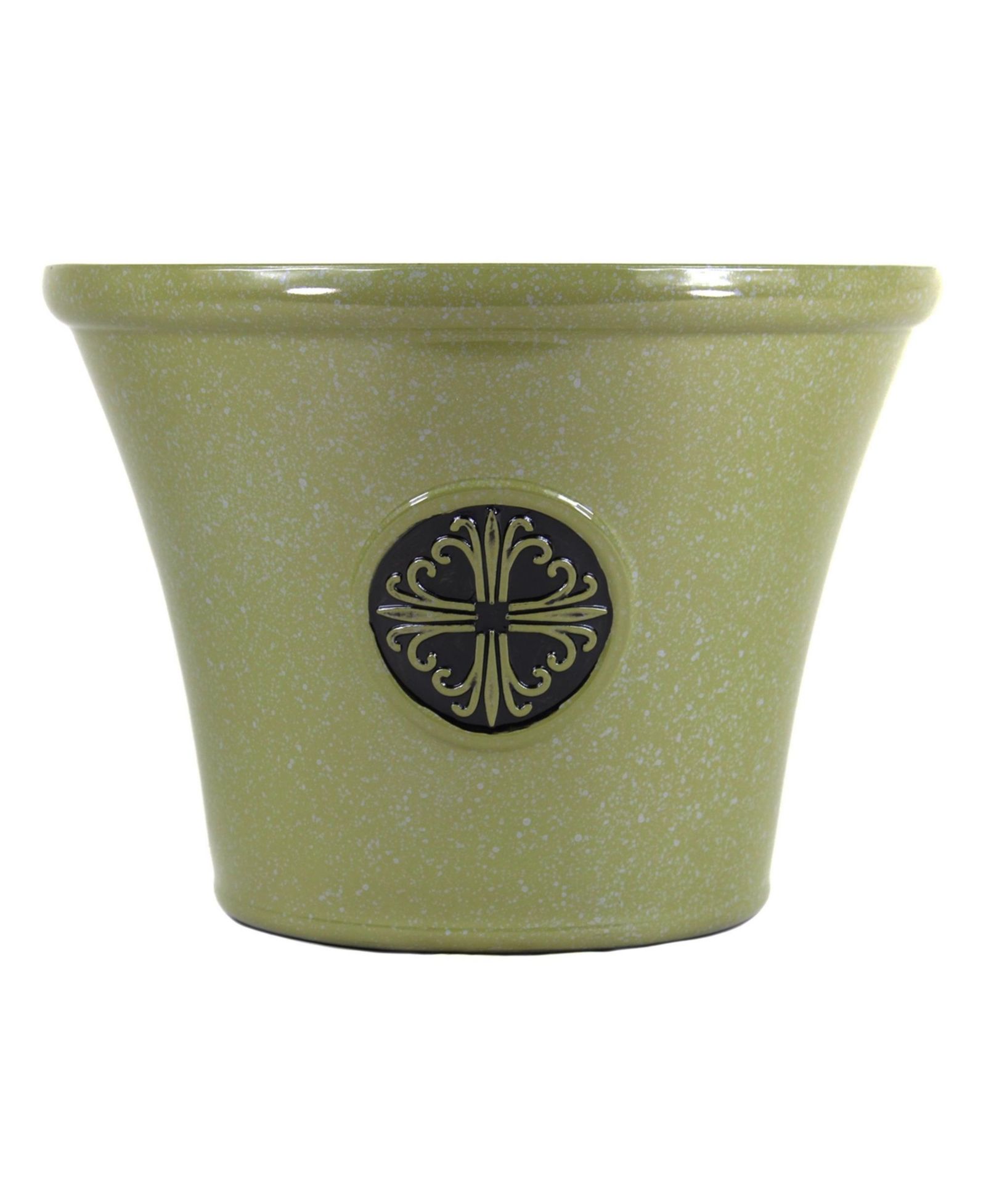 Современный пластиковый кашпо Garden Elements с логотипом, лайм, 14.75 Inches