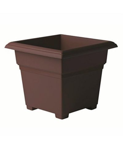 Novelty Countryside Square Tub Planter Brown 14 Inch
