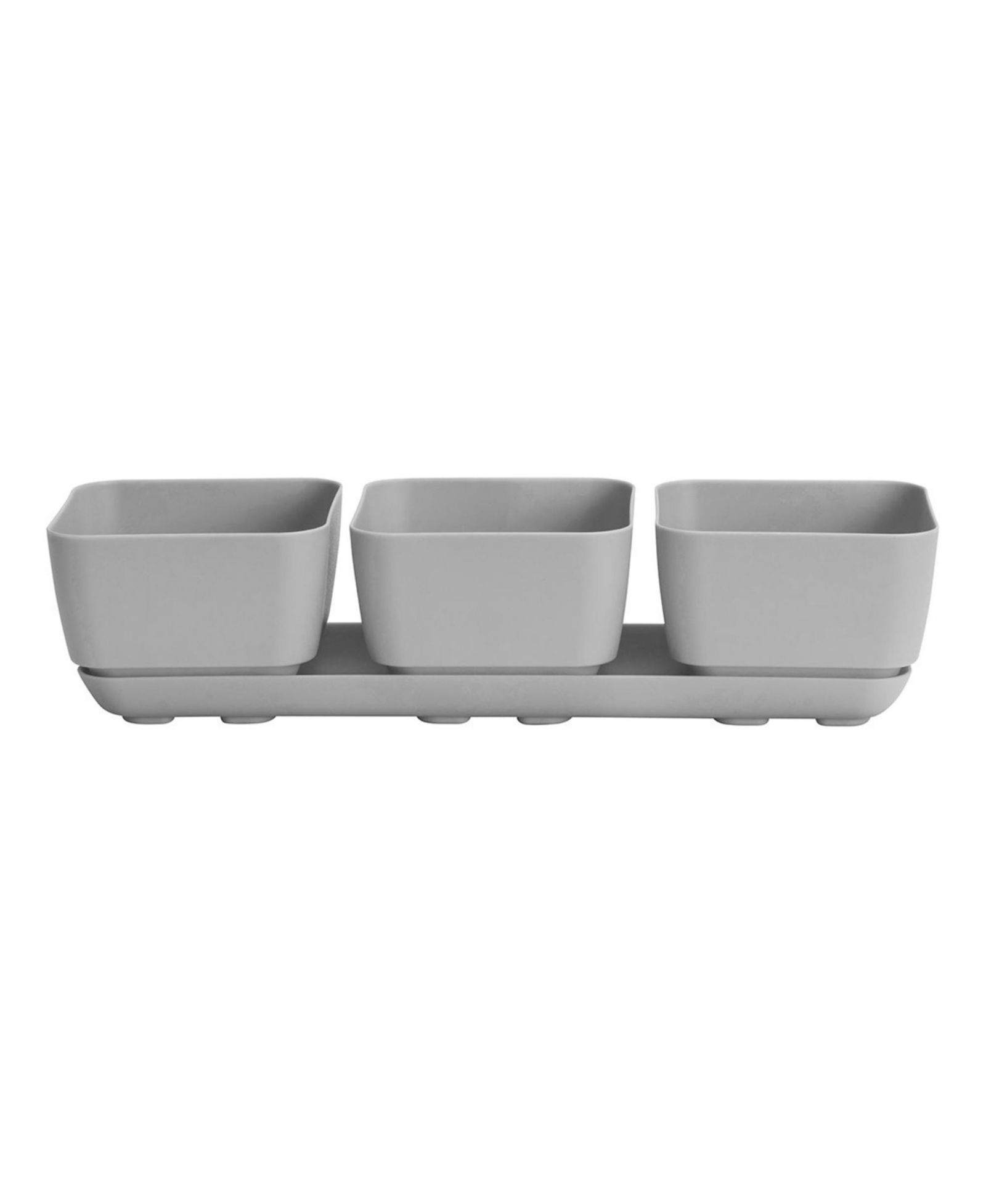Набор Novelty (10010) Herb Trio с подносом, 12" x 14" - Grey