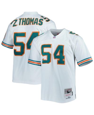 Мужская джерси Mitchell & Ness Zach Thomas White Miami Dolphins 1996 Legacy Replica