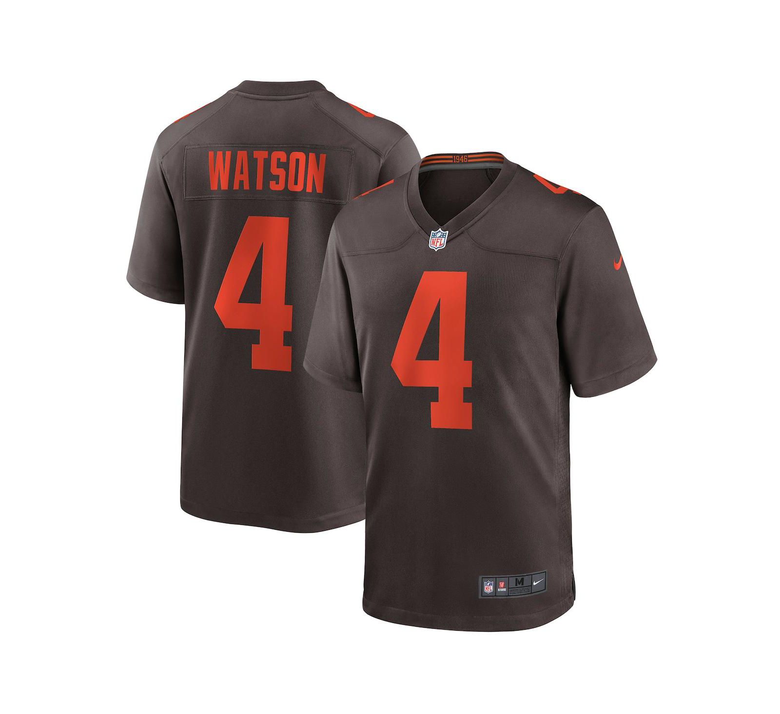 Мужская джерси Nike Deshaun Watson Cleveland s Alternate Game