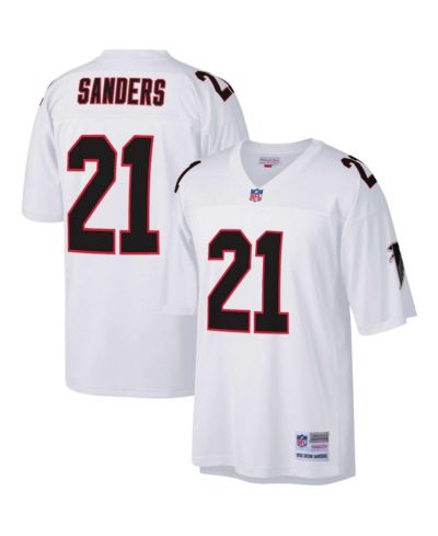 Мужская реплика джерси Mitchell & Ness Deion Sanders White Atlanta Falcons 1992 Retired Player Big and Tall