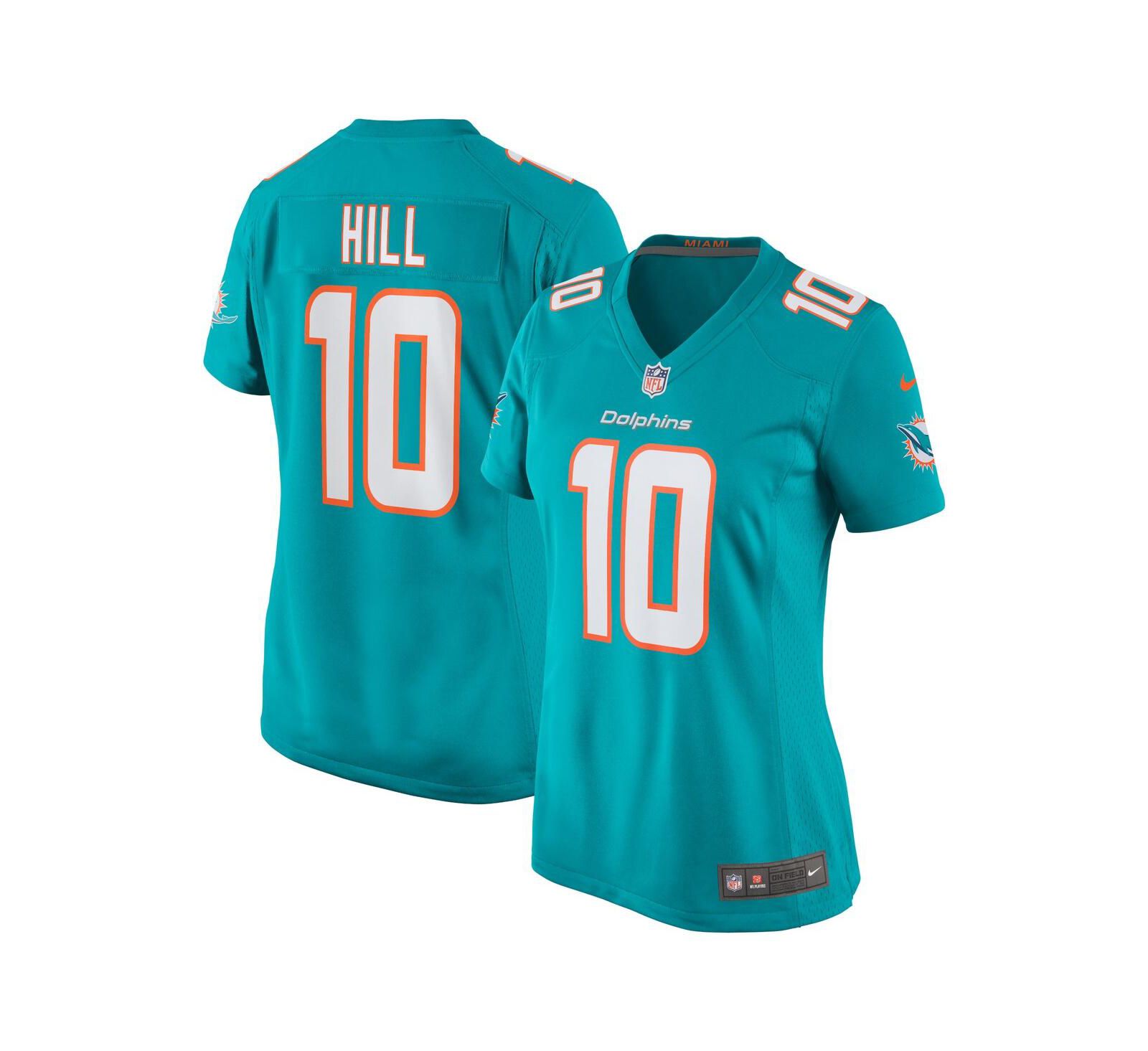 Nike Женская джерси Miami Dolphins Tyreek Hill, Aqua