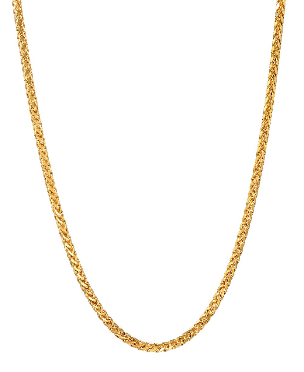 Цепочка-ожерелье Square Wheat Link 20" 14k Gold
