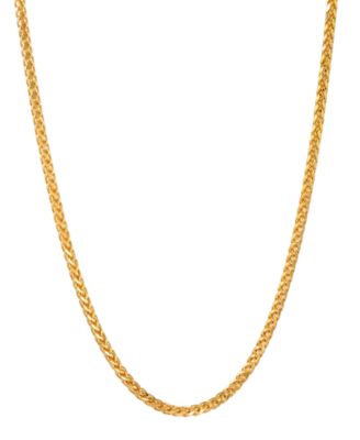Цепочка-ожерелье Square Wheat Link 22" из золота 14k