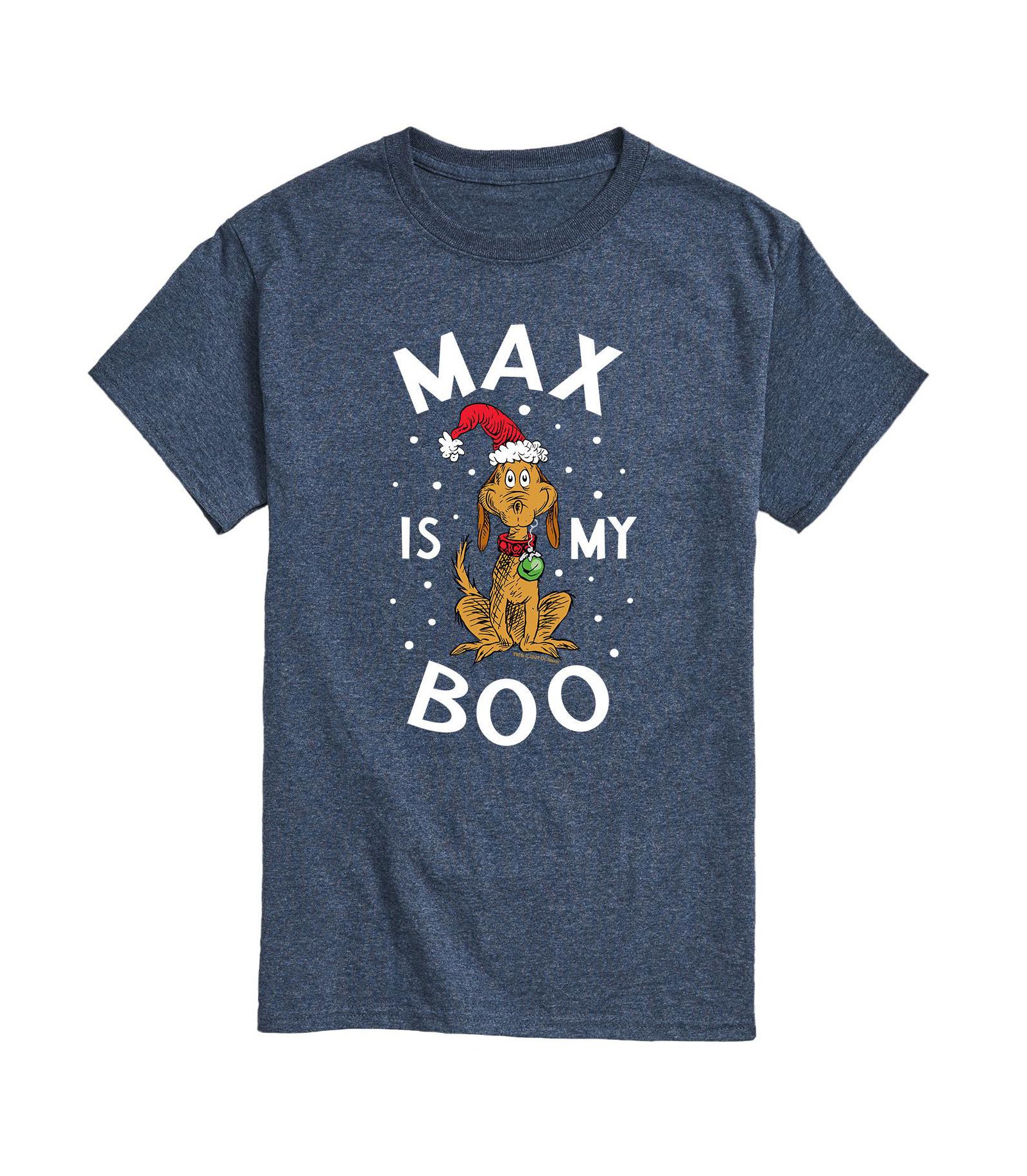 AIRWAVES Men's Dr. Seuss The Grinch Max Boo Graphic T-shirt
