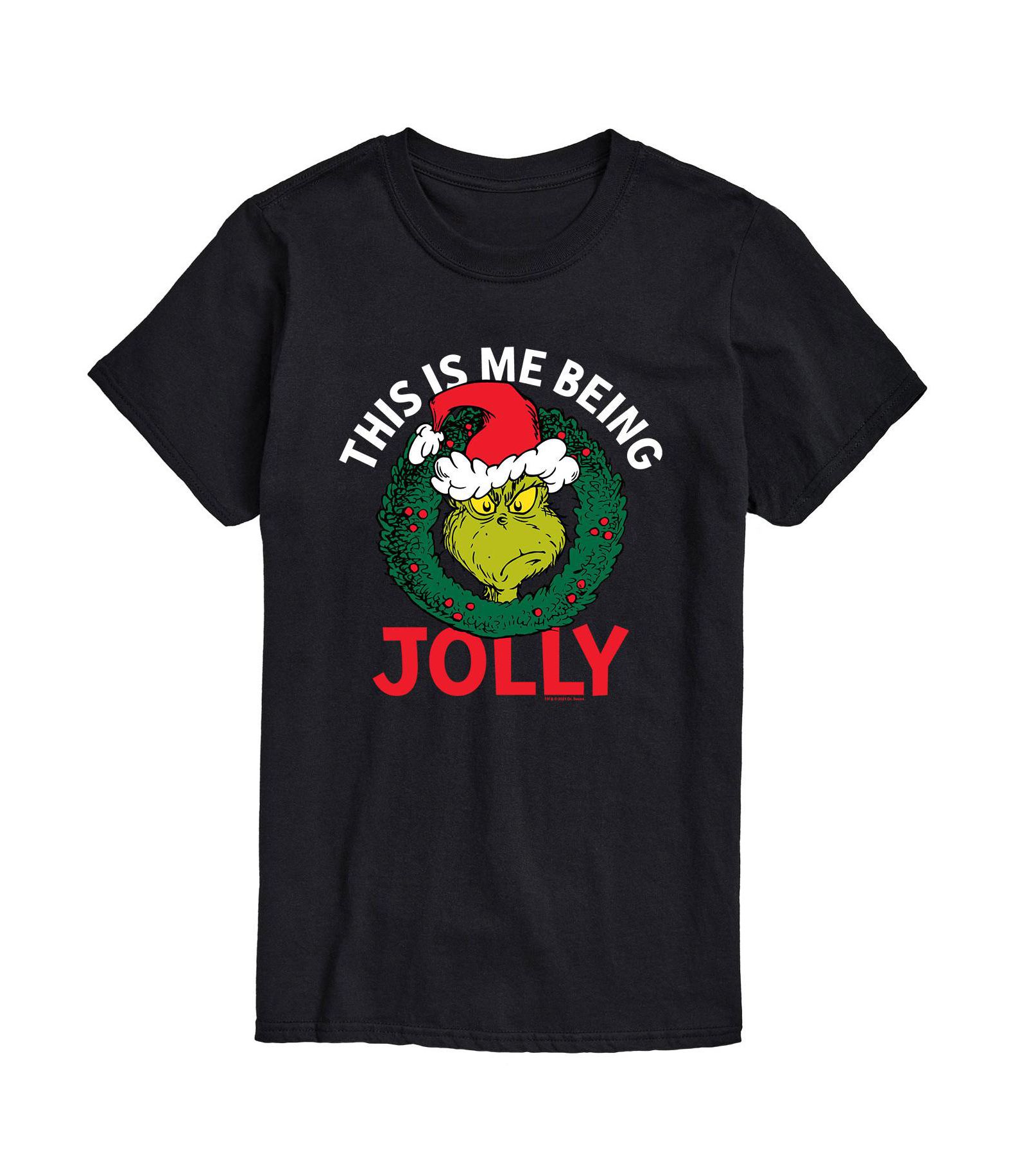 AIRWAVES Men's Dr. Seuss The Grinch Me Being Jolly Graphic T-shirt