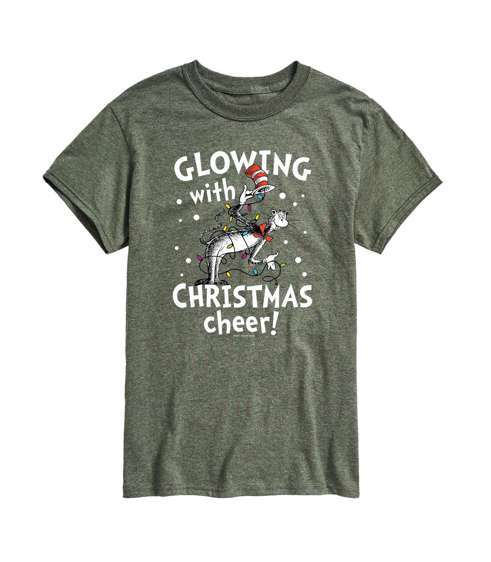 AIRWAVES Men's Dr. Seuss Cat in Hat Christmas Cheer Graphic T-shirt
