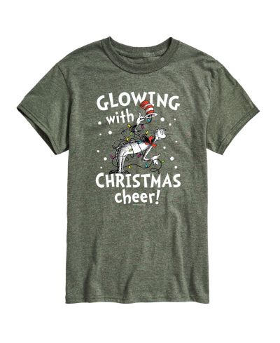 AIRWAVES Men's Dr. Seuss Cat in Hat Christmas Cheer Graphic T-shirt