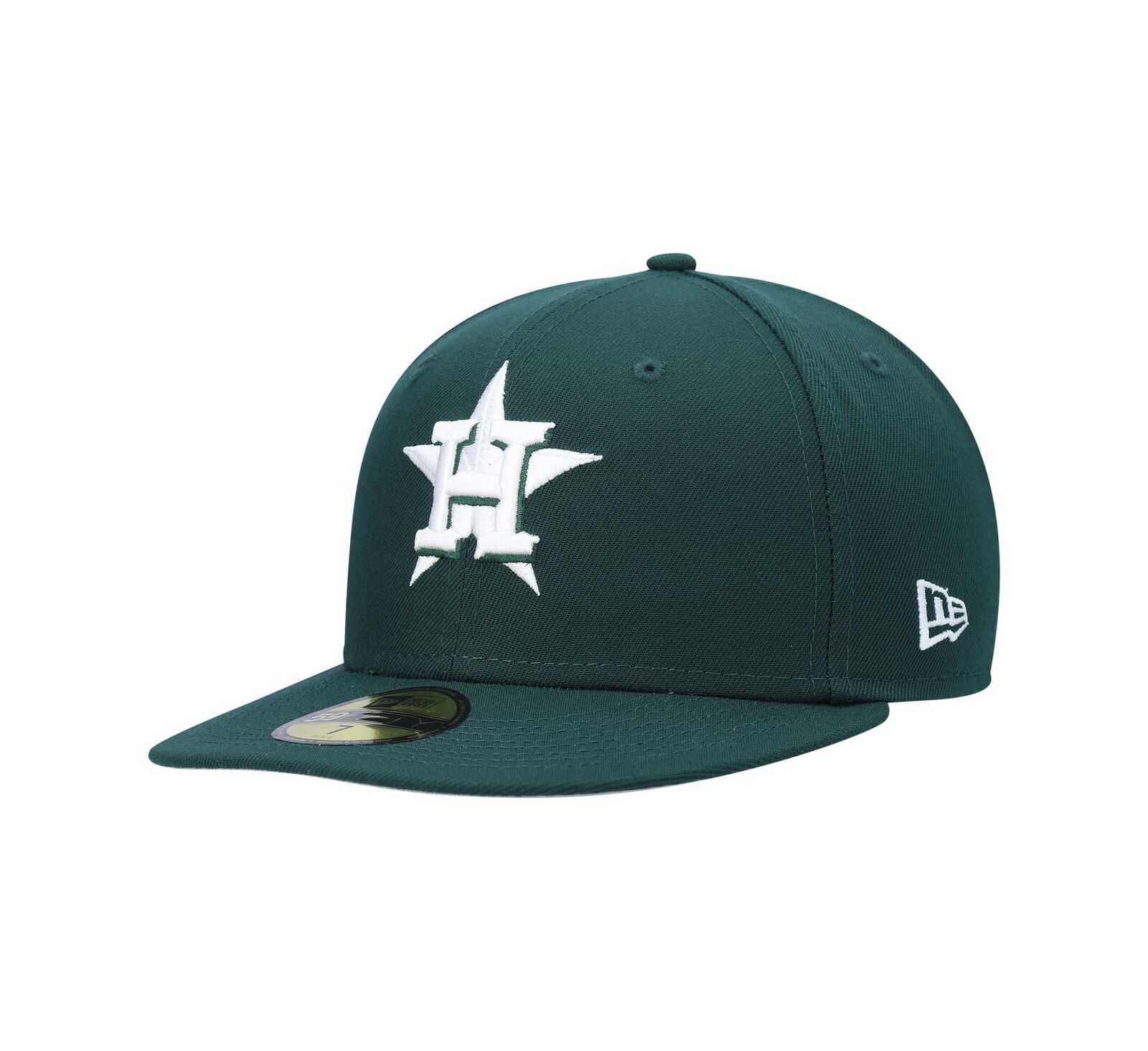 Мужская бейсболка New Era Green Houston Astros 59FIFTY Fitted Hat