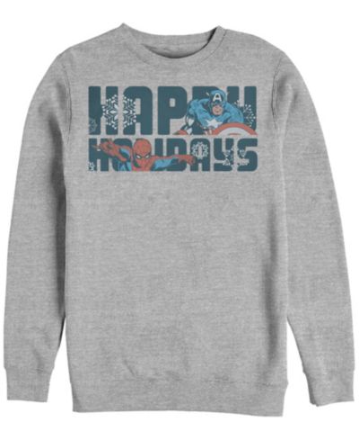 Мужской флисовый джемпер Fifth Sun Marvel Happiest of Holidays Crew Fleece Pullover
