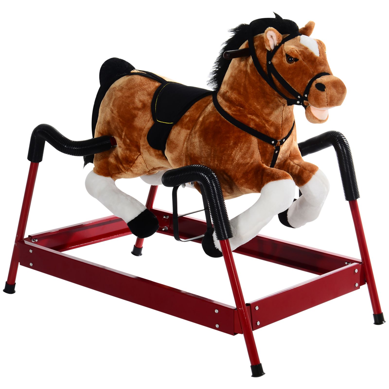 Qaba Игрушка качающаяся лошадка Plush Toddlers Spring Rocking Horse