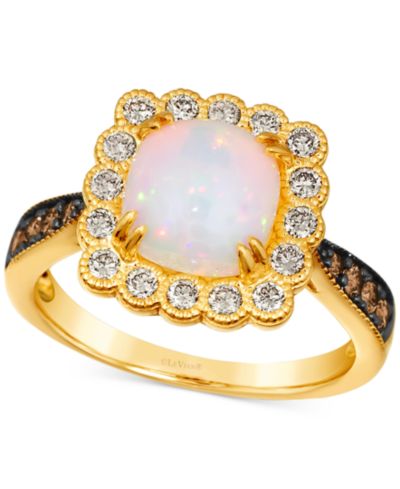 Кольцо Le Vian Neopolitan Opal (1-1/4 ct. t.w.) & Diamond (1/2 ct. t.w.) Halo в 14k Gold