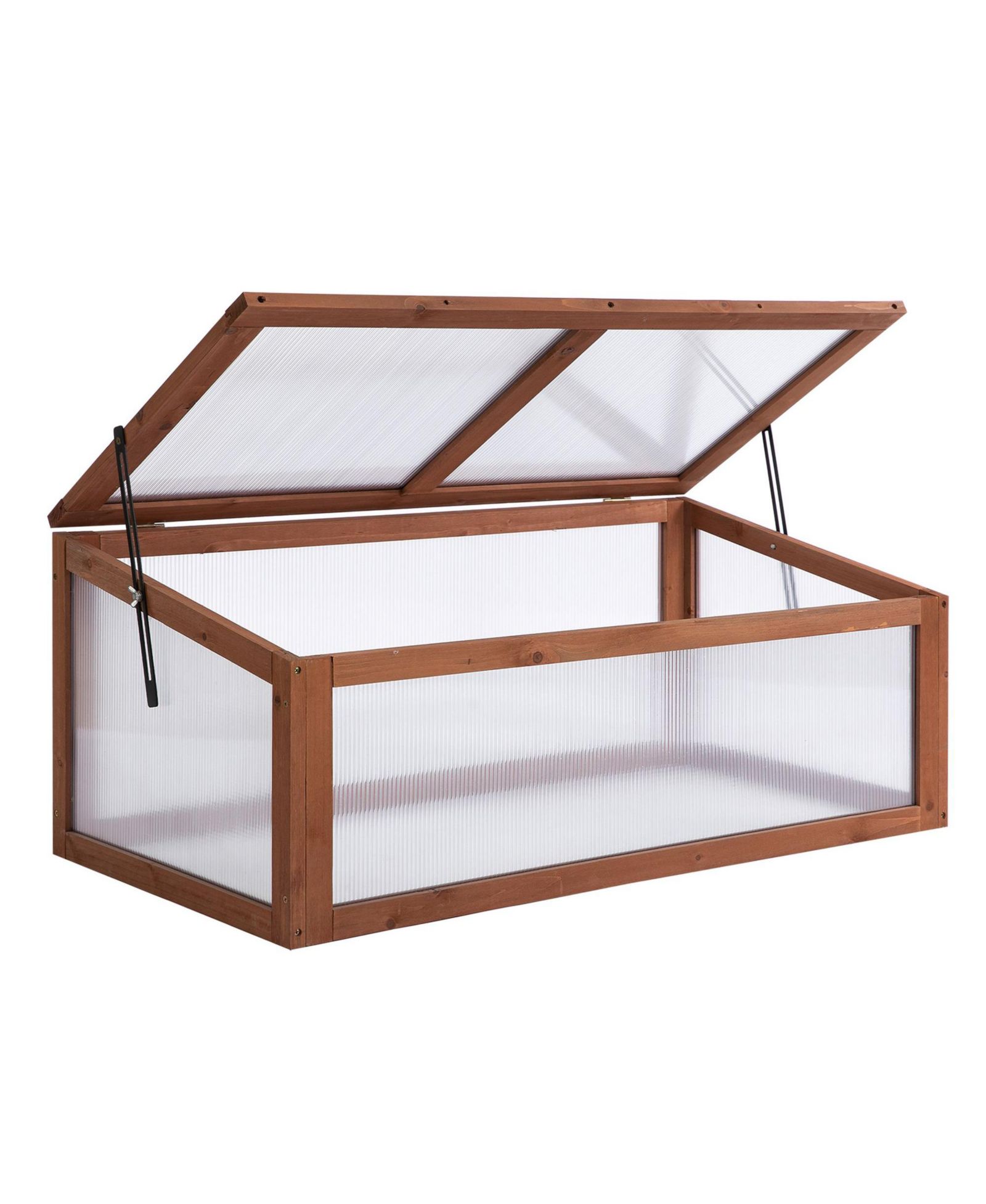 Outsunny 39" x 26" x 16" Wood Cold Frame house, Natural